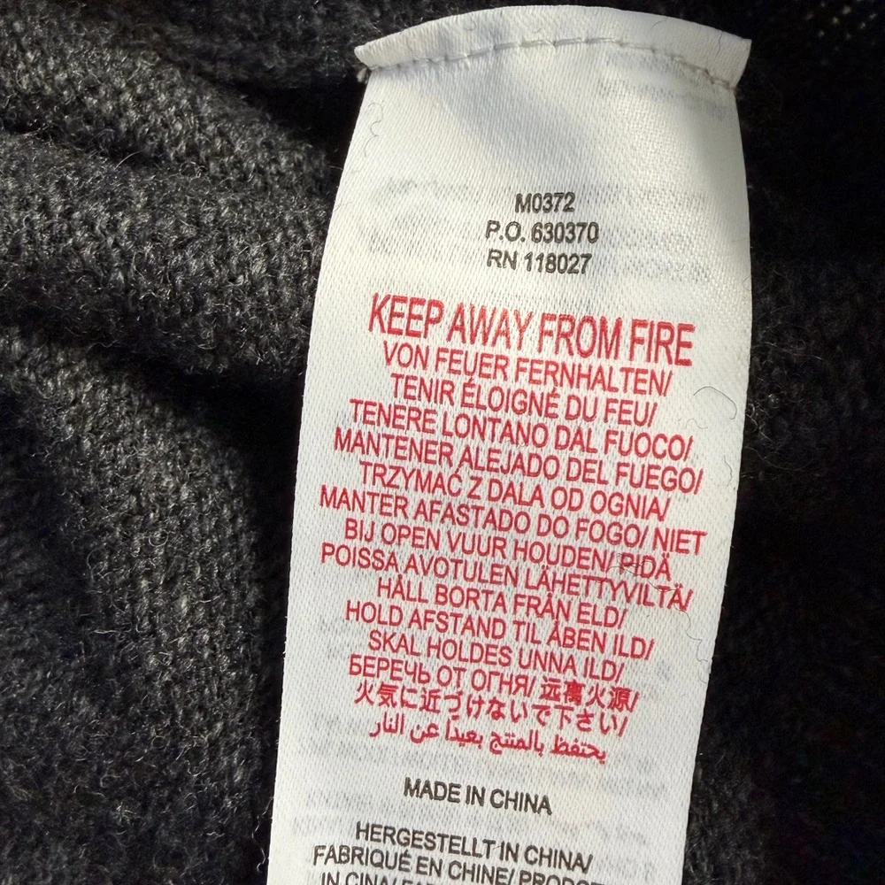 Boden Gray V-Neck Wool Sweater